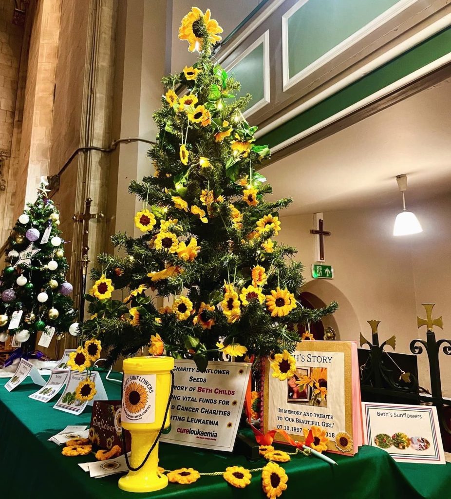 Charity Sunflower Xmas Tree Display 2 Copy Charity Sunflower Xmas Tree Display 2 Copy