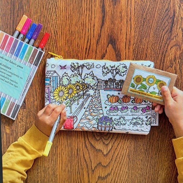 pencil case beths sunflowers